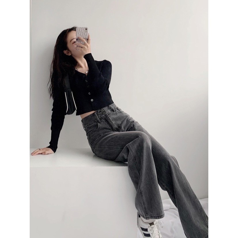 [CAO CẤP] Quần jean ống suông màu xám - HOT- chuẩn dáng 231 XÁM | BigBuy360 - bigbuy360.vn