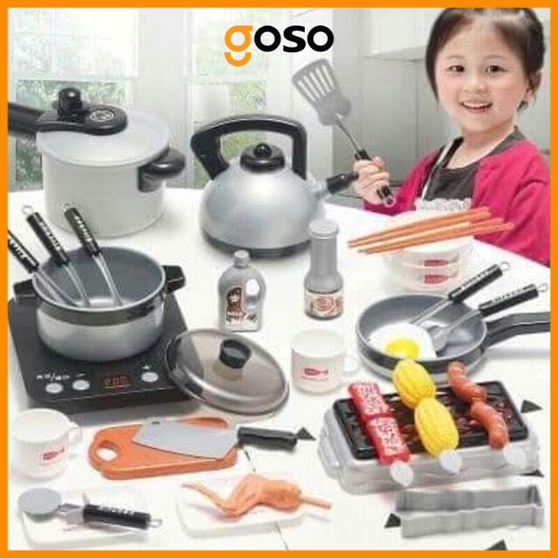 [GOSO] Bộ Đồ Chơi Nấu Ăn Mini 36 Chi Tiết Cho Bé