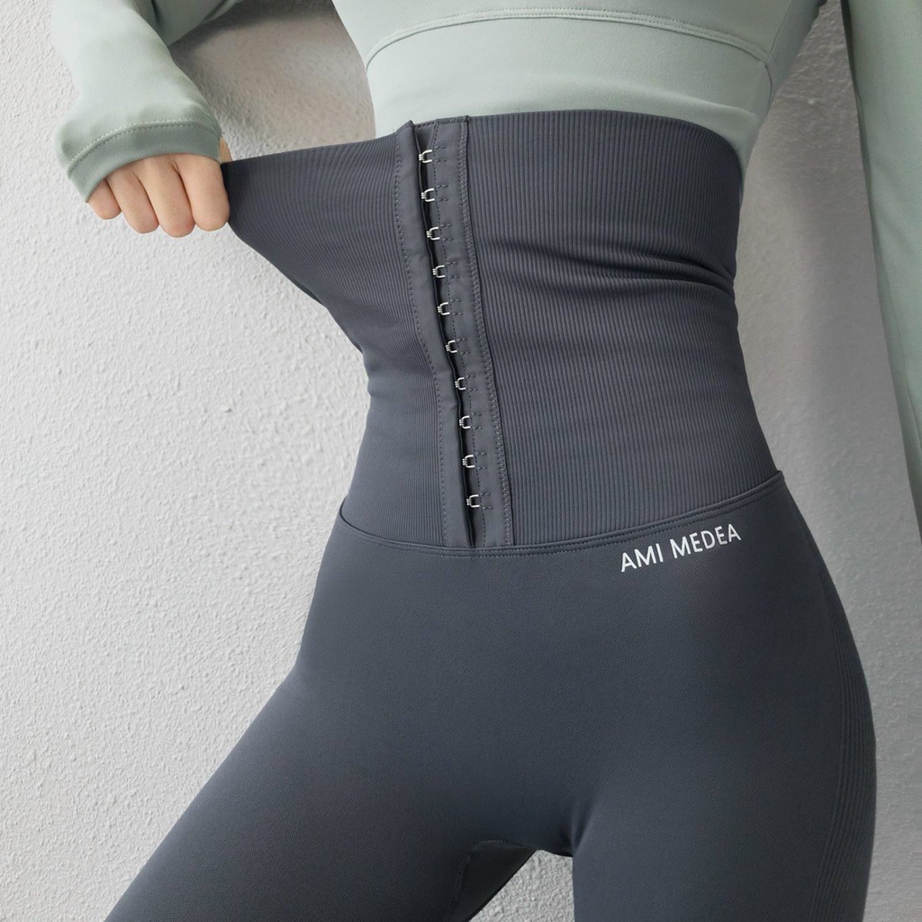 Quần Legging Kết Hợp Latex, Giúp Giảm Mỡ Cạp Siêu Cao Tập Gym Yoga Bin Sports Q094