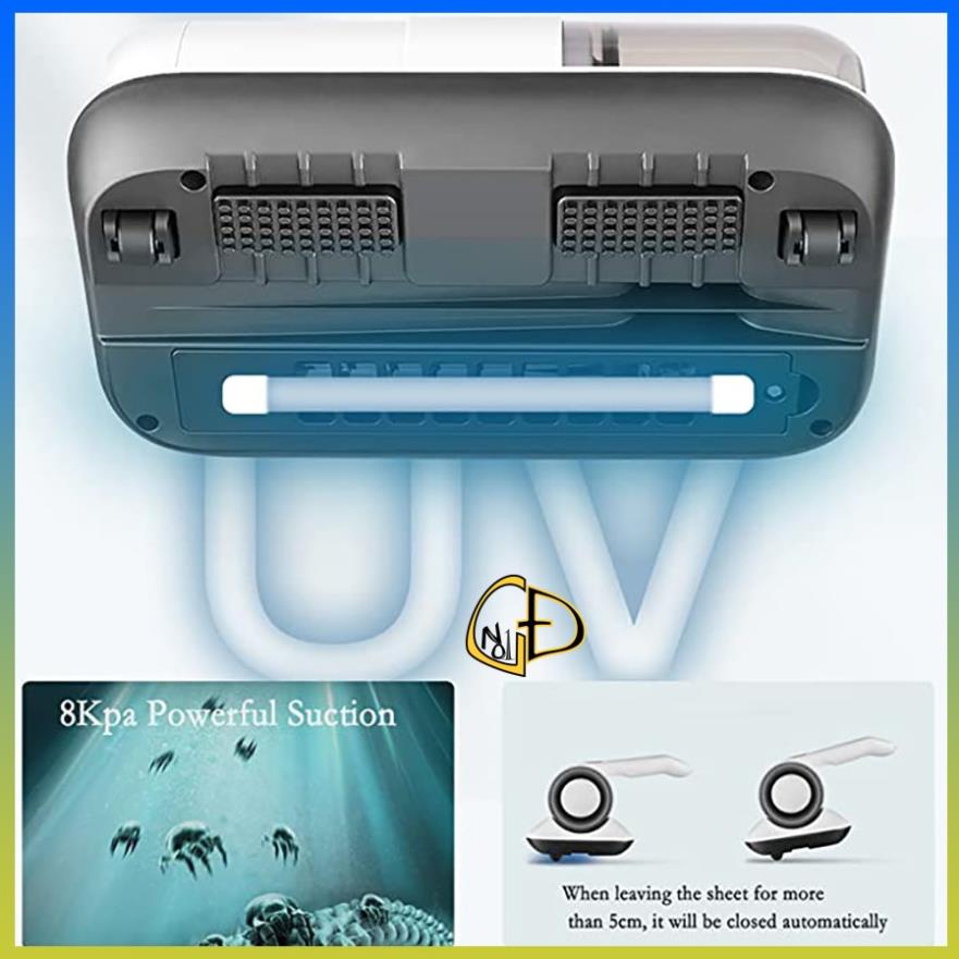 máy hút bụi giường nệm cầm tay không dây diệt khuẩn tia UV lực hút lên đến 12000PA