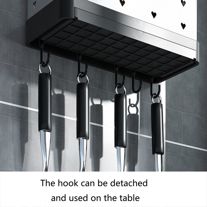 Giá Đỡ Hong Khô Chén Dĩa Bằng Bạc Có Móc Treo Cho Nhà Bếp