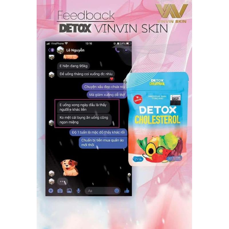 Combo Detox Khử mỡ + gel tan mỡ vinvin skin