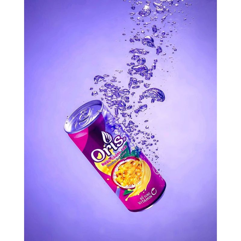 Thùng 24 lon nước chanh dây Oris  cực thơm ngon 330ml sản phẩm của MEN VODKA Việt Nam