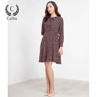 Đầm nữ Callia Bora suông cổ tròn tay dài