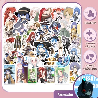 Combo 50 cái sticker Anime Mushoku Tensei - Thất nghiệp chuyển sinh không thấm nước dán vali, mũ bảo hiểm, laptop...