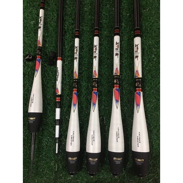 Cần cây tay Địa Chấn 3H chuyên Rô Diếc tặng ngọn phụ