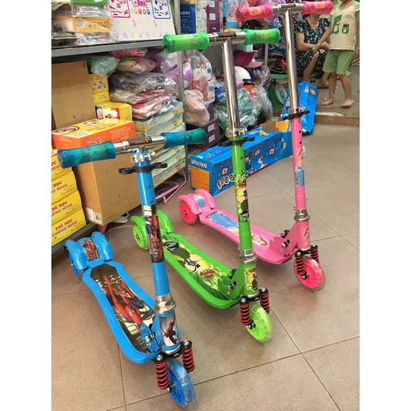 Xe trượt Scooter mẫu to đại có lò so giảm sóc