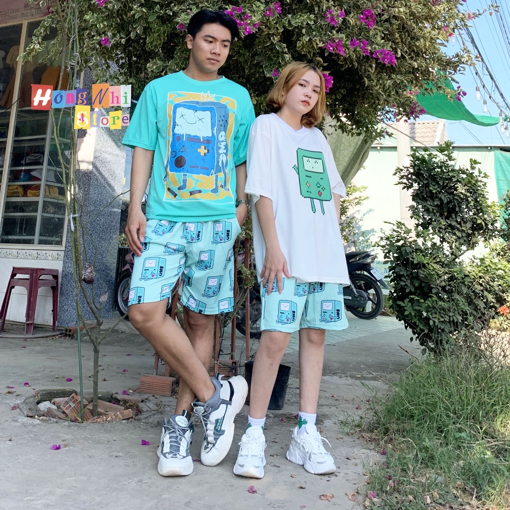 Quần Đùi Hoạt Hình Short Cartoon Oversize Ulzzang Unisex Dáng Rộng Nam Nữ - MM