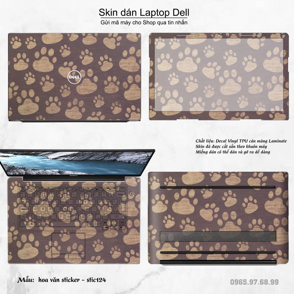 Skin dán Laptop Dell in hình Hoa văn sticker _nhiều mẫu 20 (inbox mã máy cho Shop)