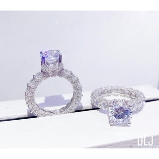 (echi) (muoi) Nhẫn full đá xi kim bạc ý cực chất