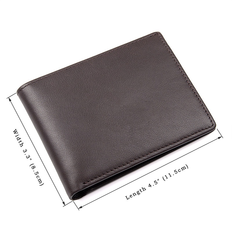 Ví Nam Sang Trọng Dáng Đứng Ngang có nhiều ngăn đựng thẻ - Bóp Da Nam Siêu Bền, Đẹp có 2 màu Nâu & Đen