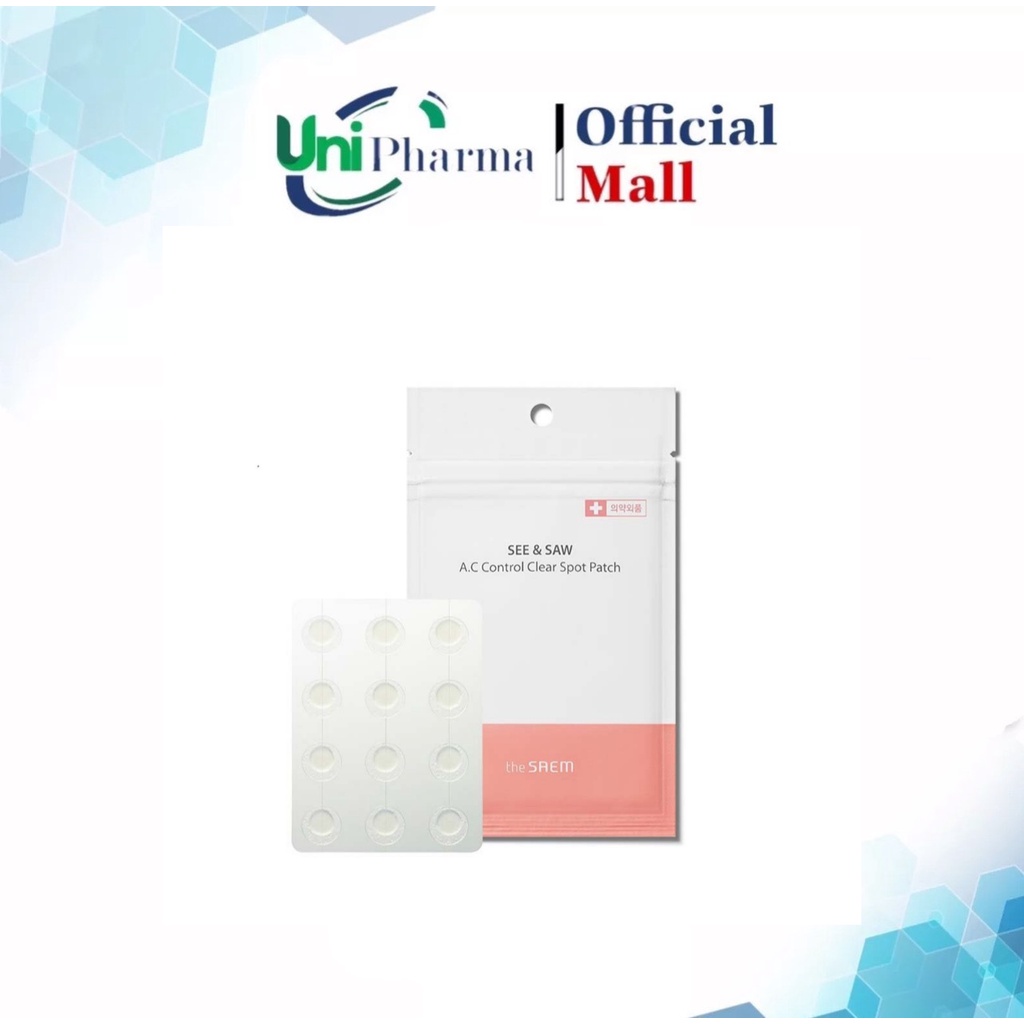 Miếng Dán Mụn the SAEM See Saw AC Control Clear Spot Patch 12 miếng