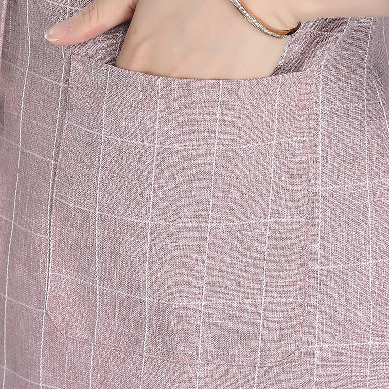 Áo khoác vest dáng ngắn họa tiết kẻ sọc thời trang xuân thu 2021 dành cho nữ