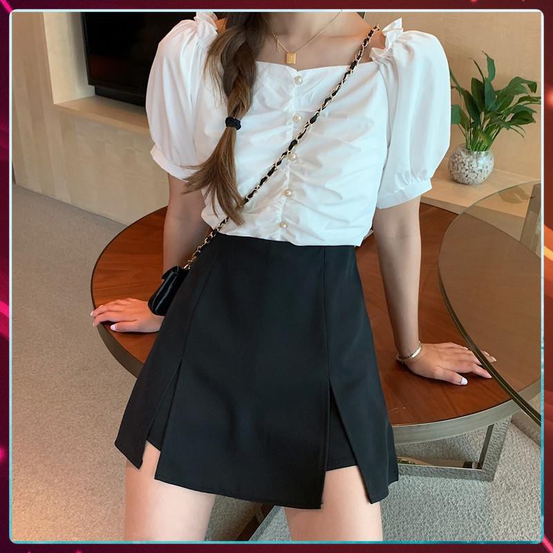Quần Sooc Nữ Giả Váy Chữ A xẻ tà , Quần Short giả váy chữ a ngắn - mẫu xẻ tà | BigBuy360 - bigbuy360.vn