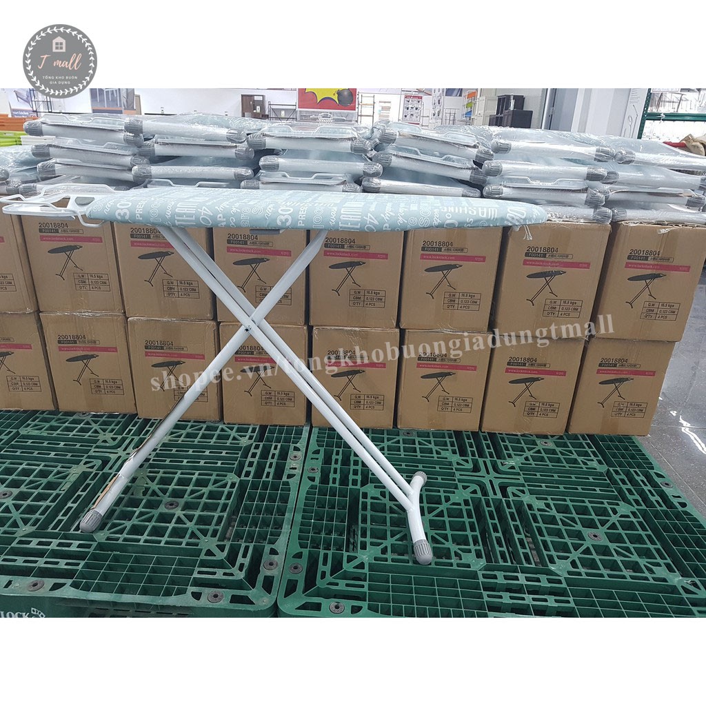 Cầu bàn là cao Lock&Lock Premium Ironing Broad F00141 khung bằng thép, bề mặt bọc vải cotton 135*35*80 - Hàng Chính hãng