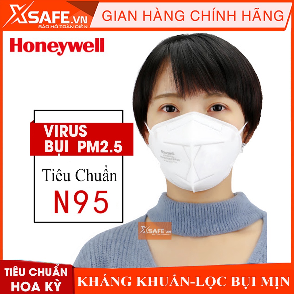 Khẩu trang N95 Honeywell H910 Plus Tiêu chuẩn NOISH Hoa Kỳ Kháng khuẩn - lọc bụi mịn Bộ y tế khuyên dùng CHÍNH HÃNG