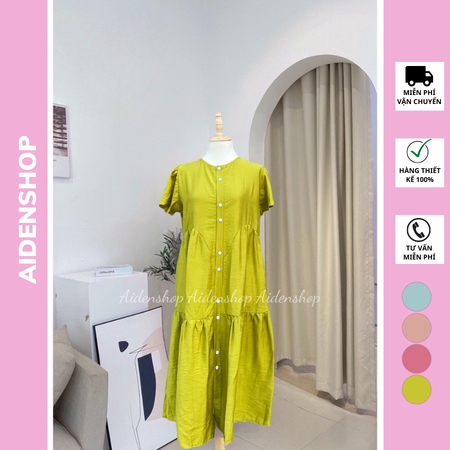 Váy bầu thiết kế đẹp mát suông Aidenshop đầm bầu công sở mùa hè