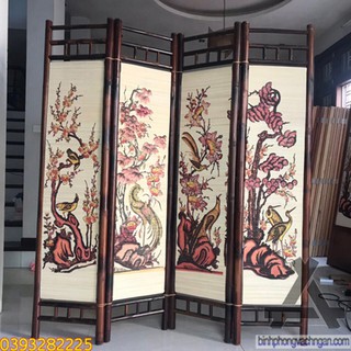 Bình phong tre trúc nền mành ATT1000