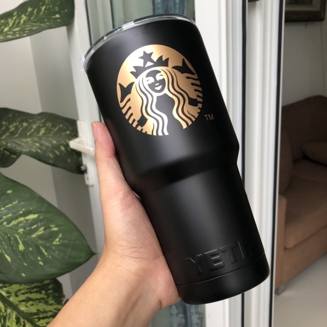 LY GIỮ NHIỆT YETI 900ML STARBUCKS (Logo YETI dập nổi - full phụ kiện)