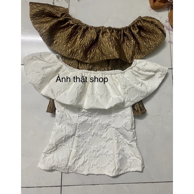 Áo trễ vai gấm sang chảnh | BigBuy360 - bigbuy360.vn