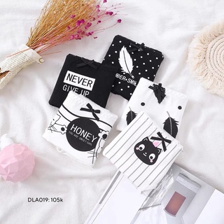 Set 5c quần lót mèo đen