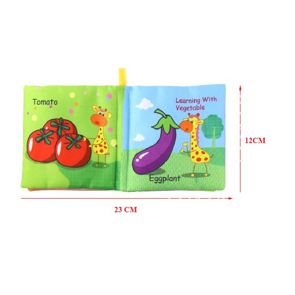 Đồ chơi sách vải tiếng Anh kêu chút chít nhiều chủ đề cho b