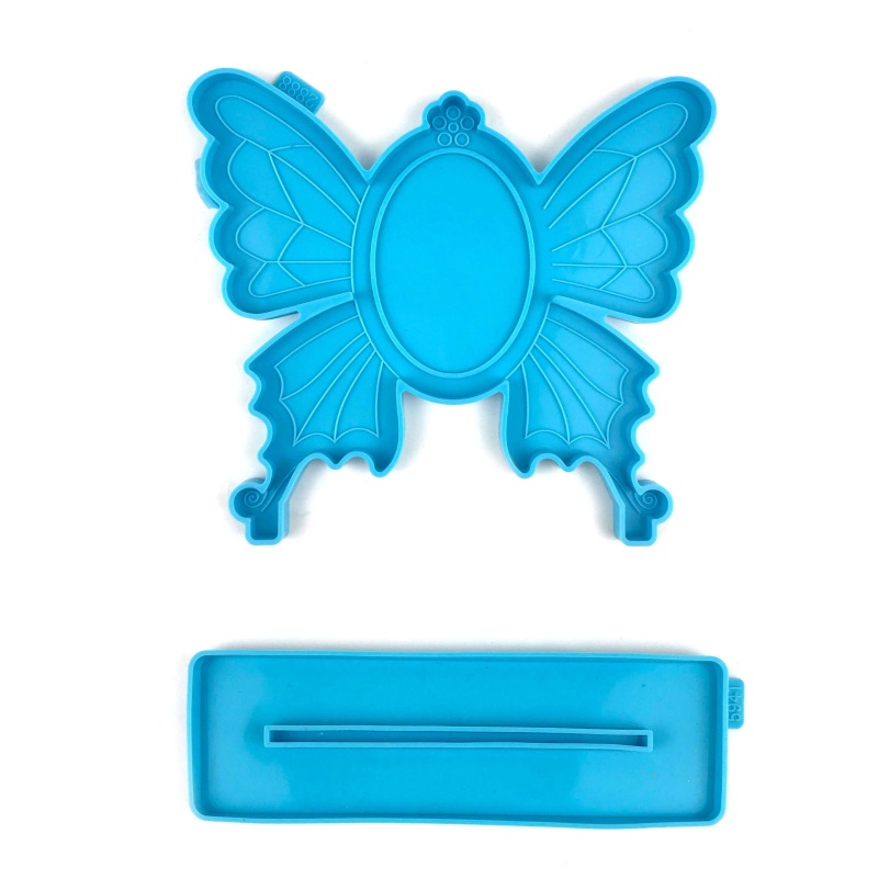 Khuôn Silicone Làm Móc Khóa DIY Hình Bươm Bướm Xinh Xắn