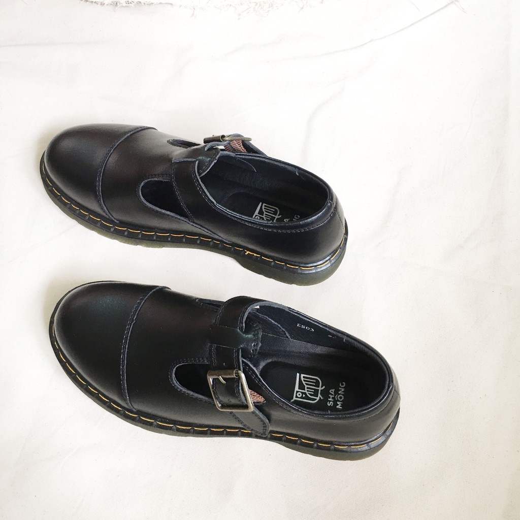 Giày loafer cài khóa da thật Shamong vintage made in Vietnam bảo hành 1 năm mã S02