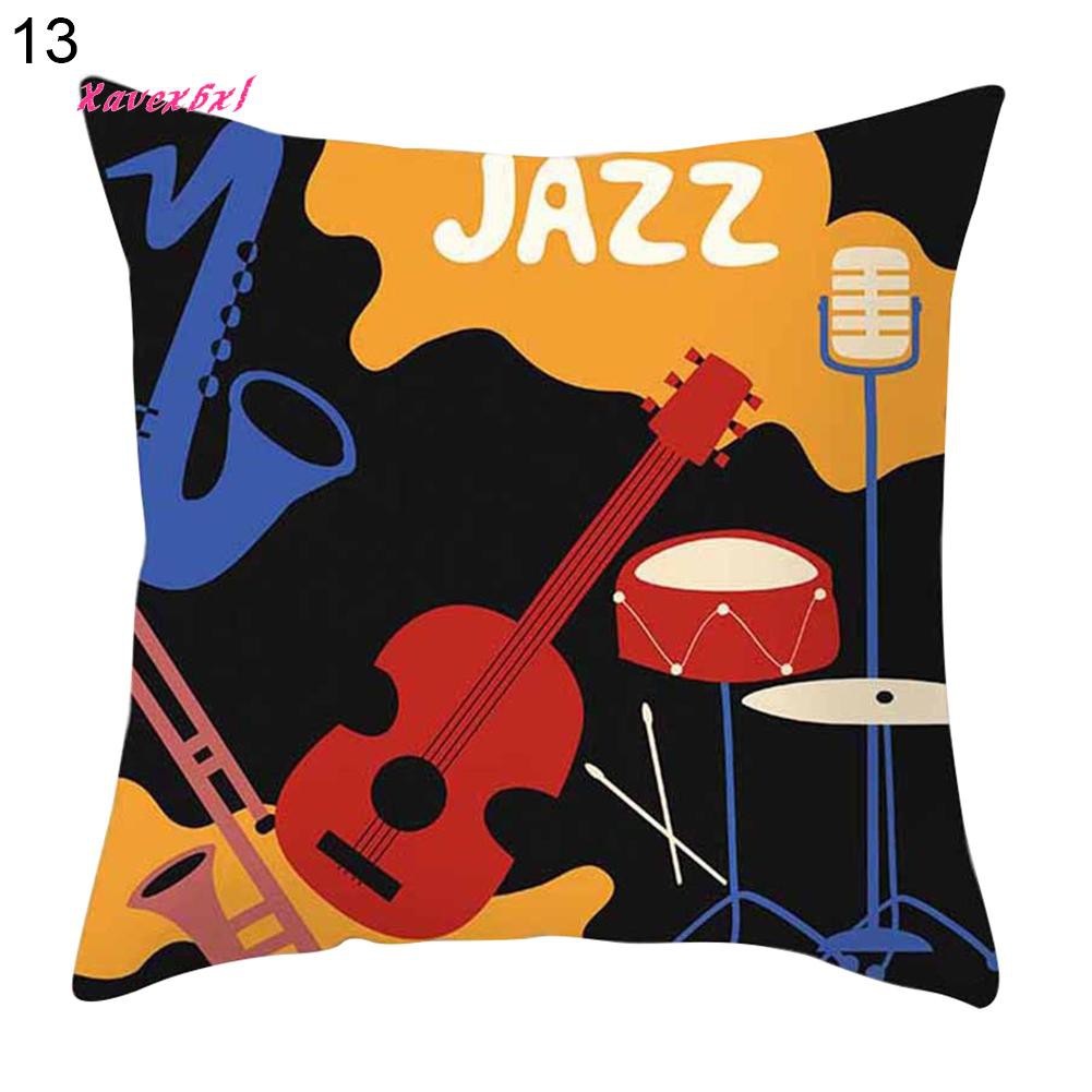 XA_Music Piano Violin Square Throw Pillow Case Cushion Cover Home Sofa Car Decor