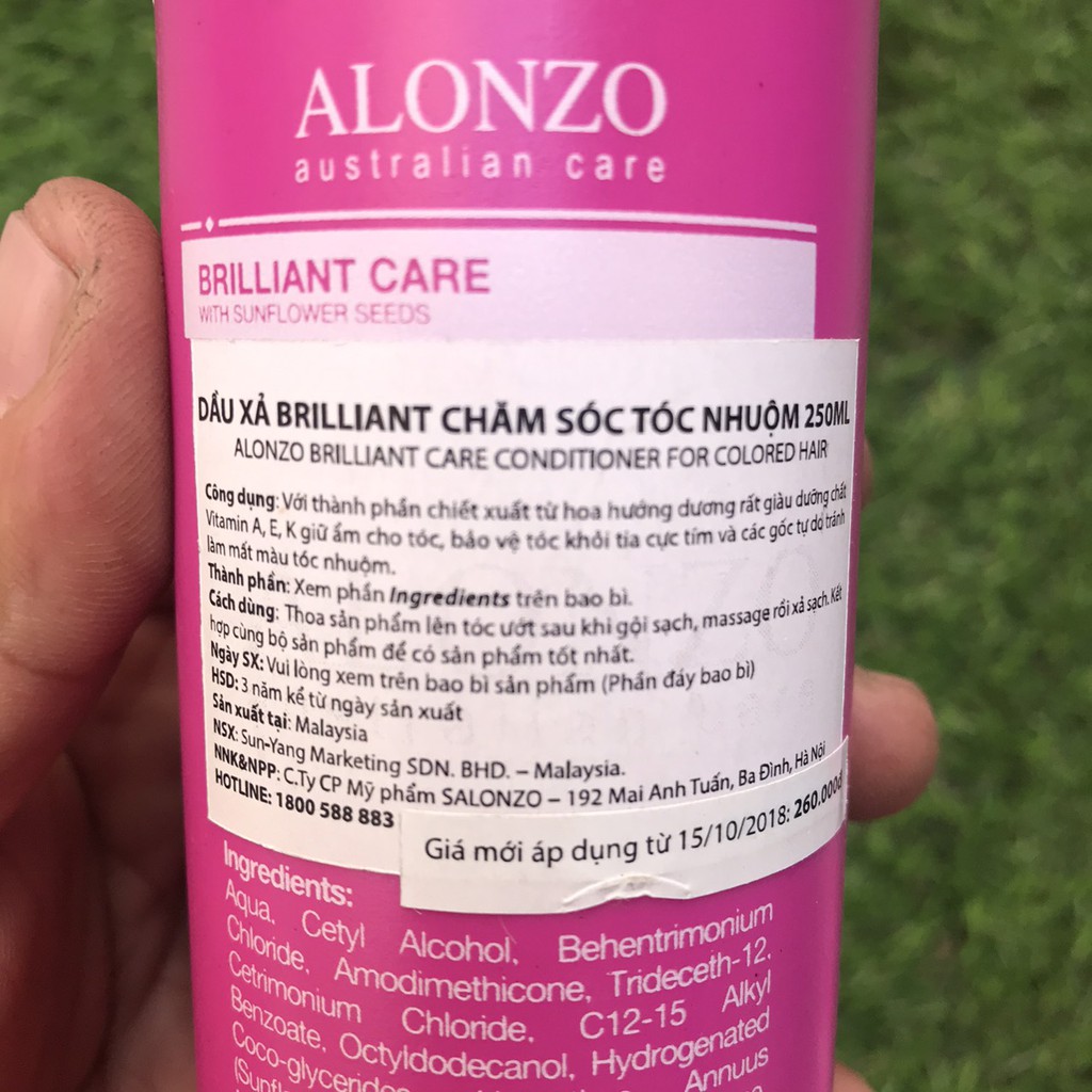 Dầu xả chăm sóc tóc nhuộm Alonzo Brilliant Care 300ml