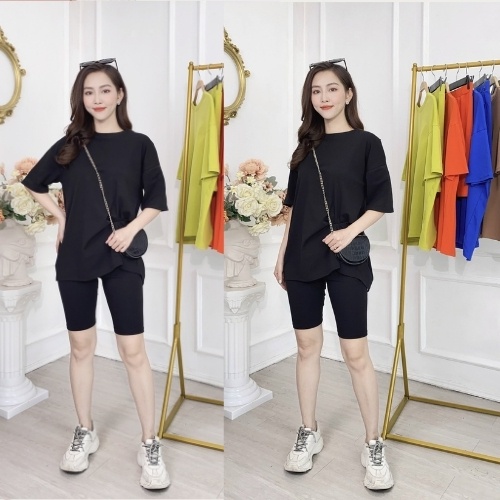 Set bộ thể thao ❤️ Đồ bộ nữ xẻ tà sau lưng chất Borip dày dặn co giãn thoải mái