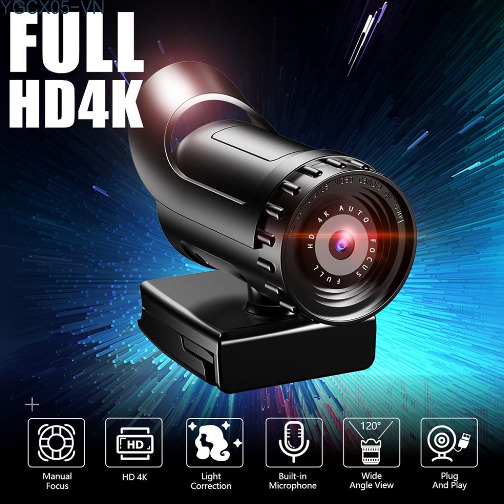 Toàn Bộ Webcam Full Hd 1080p / 2k / 4k Cắm Và Play Tự Động Lấy Nét Kèm Giá Đỡ Cho Skype / Youtube | BigBuy360 - bigbuy360.vn