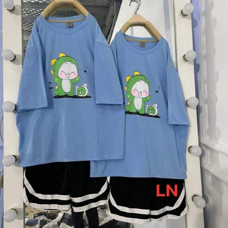 Sét áo khủng long nghe nhạc + quần đùi V LN0421