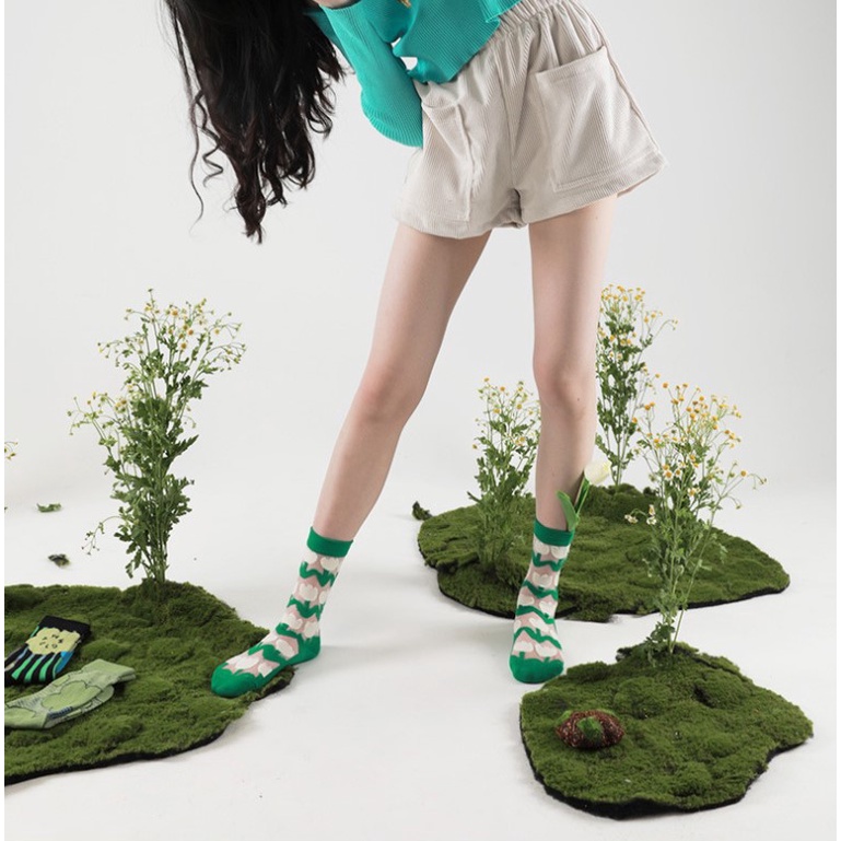 Tất cổ cao WAFNHA WAFNHA D187 thoáng khí in họa tiết hoạt hình dễ thương