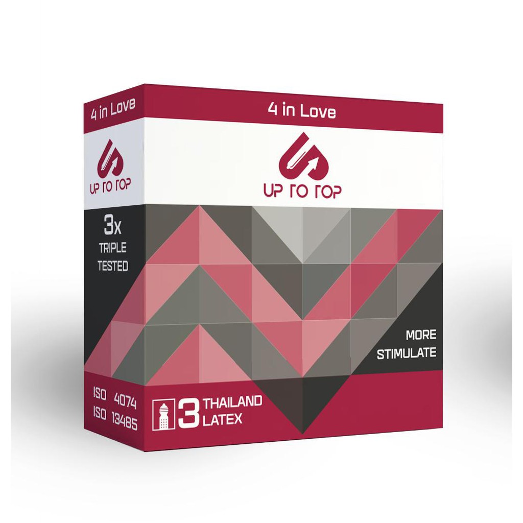 [MUA 2+1] Hộp bao sao su UP 4 in love (Hộp 3 cái)