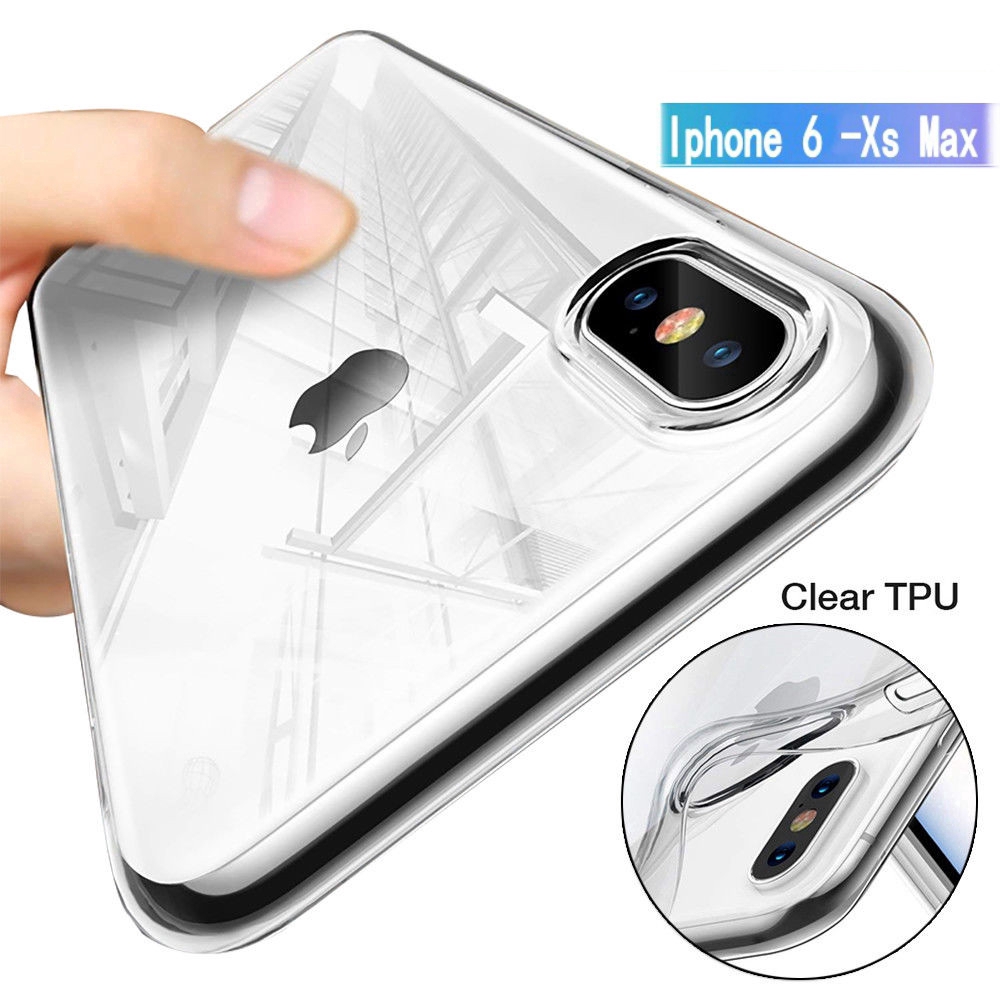 Ốp điện thoại silicon trong suốt thời trang cho XS Max XR XS X 8 7 6 Plus
