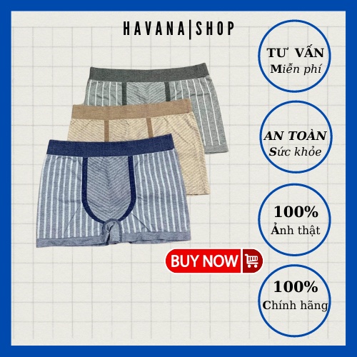 -Quần sịp nam boxer co giãn 4C - thấm hút- thoáng mát- thoải mái cả ngày.