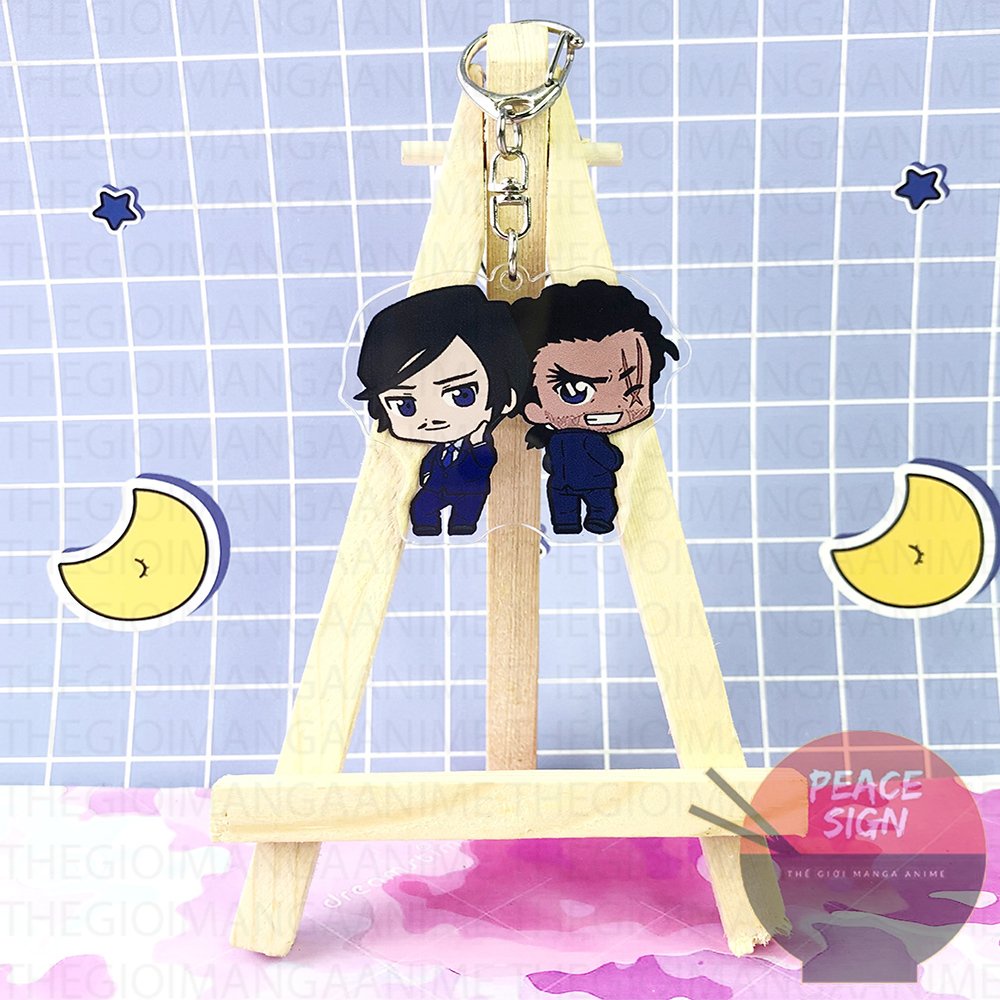 ( Mica trong acrylic ) Móc khóa CONAN THÁM TỬ LỪNG DANH ver COUPLE chibi anime quà tặng xinh xắn