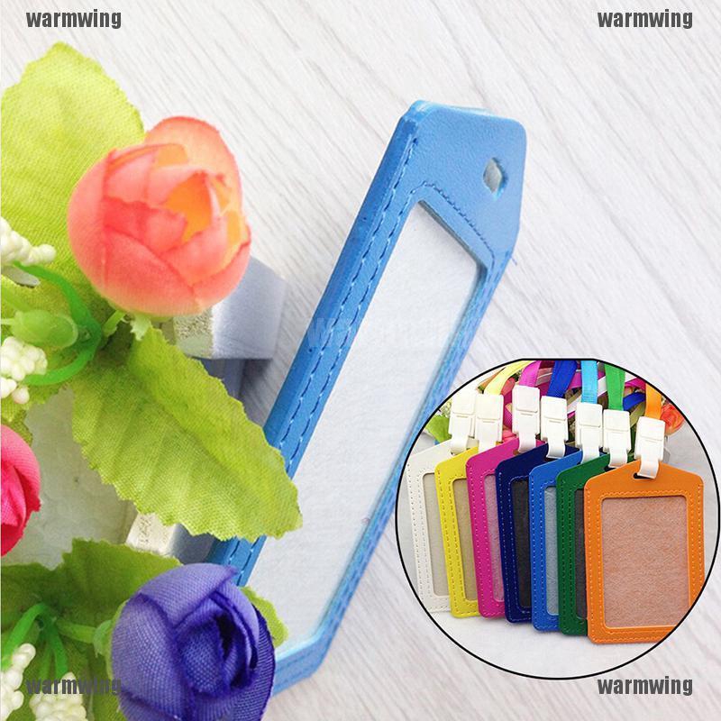 1 Túi Đựng Thẻ Id Bằng Da PU Kèm Vòng cổ