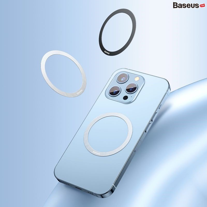 Vòng Kim Loại MagSafe Baseus Halo Series Magnetic Metal Ring cho iPhone 13/12 Series