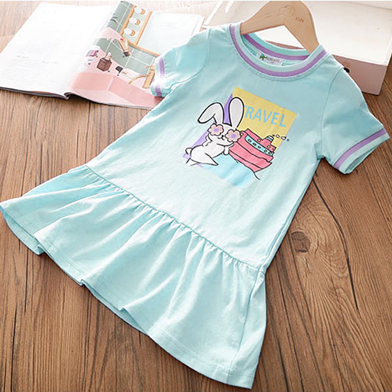 Váy bé gái , đầm bé gái mặc hè size lớn đến 50kg - Váy Thỏ Travel