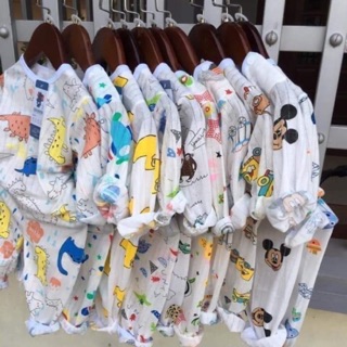 Combo 100k/5 Bộ cotton giấy thu đông cho bé size 5-7kg