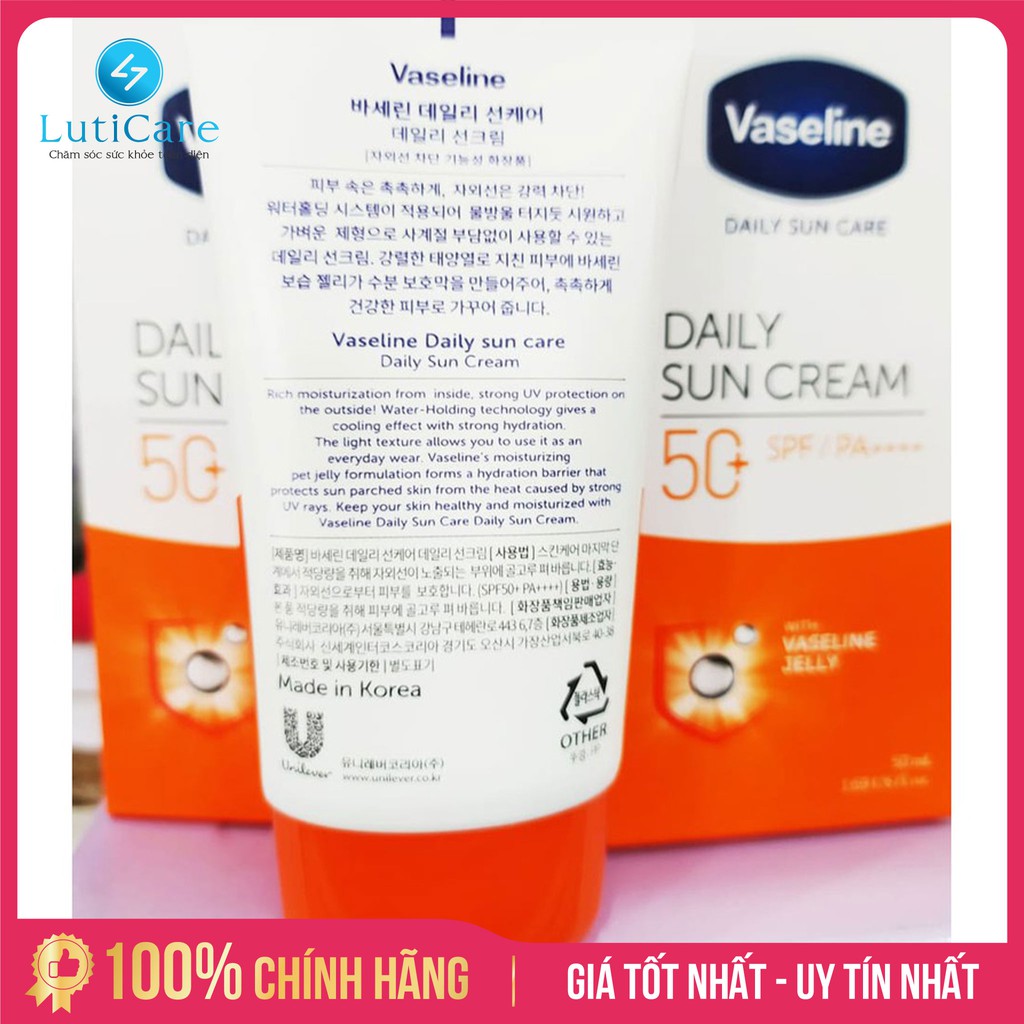 Vaseline Kem chống nắng Hàn Quốc Daily SPF 50++++