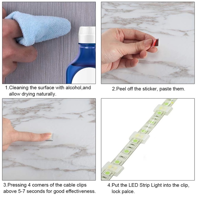 Set 10 Kẹp Cố Định Dây Cáp Không Đục Lỗ Tự Dính Sắp Xếp Gọn Gàng Đa Ứng Dụng Cho Nhà Ở/Văn Phòng/Xe Hơi