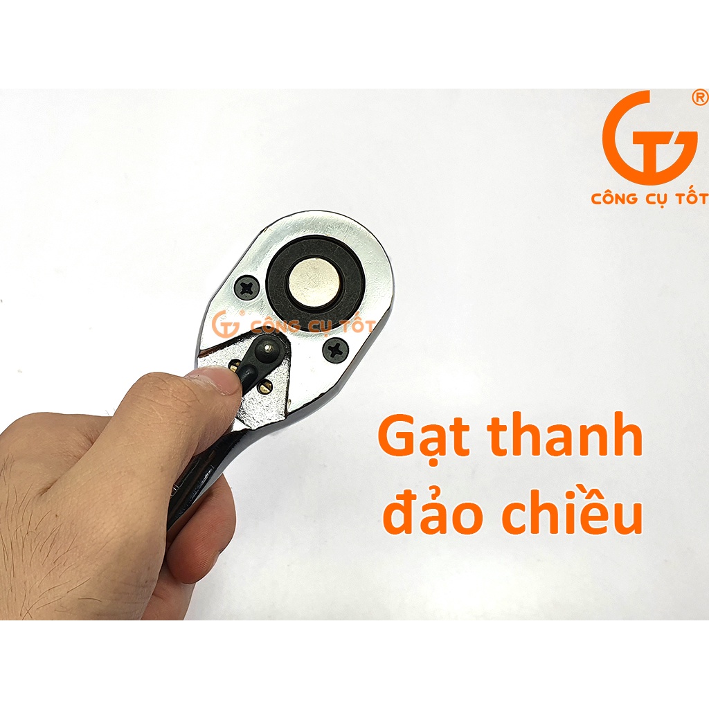 Tay vặn tự động hai chiều 1/2&quot; dài 235mm 24 răng cán thép sần