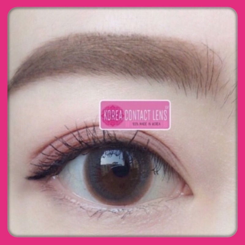 1 cặp lens choco xám 14.0mm có sẵn 0-8 độ kính áp tròng hàn quốc 7 D2-103 gray