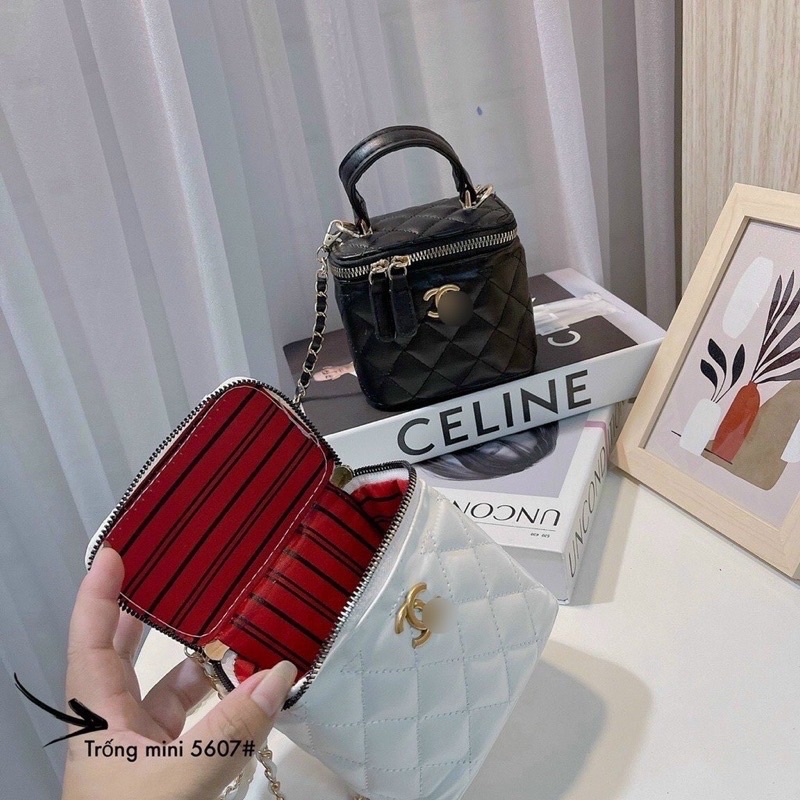 Túi cốp mini đeo chéo trần trám da mềm mại nhỏ nhắn dễ thương có quai xách