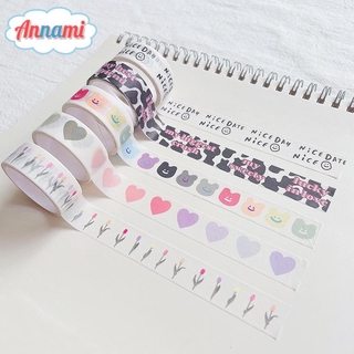 Cuộn Băng Dính Washi Hình Hoa Tulip Dùng Trang Trí Sổ Lưu Niệm Tiện Dụng