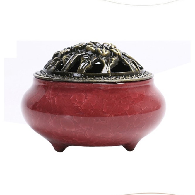 Lư xông trầm hương 🎁TẶNG MIẾNG LÓT + ĐẾ TRỤ🎁 Lư Hương gốm sứ nhiều họa tiết