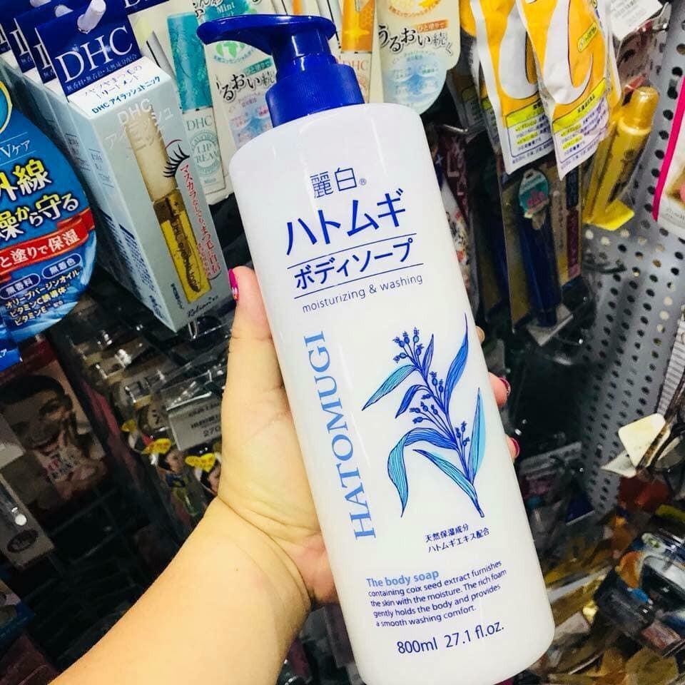 Sữa tắm HATOMUGI trắng da, dưỡng ẩm | Sữa Tắm Ý Dĩ Nhật Bản HATOMUGI Moisturizing & Washing 800ml | BigBuy360 - bigbuy360.vn